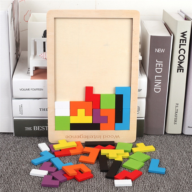 Wooden 3D Tetris Puzzle