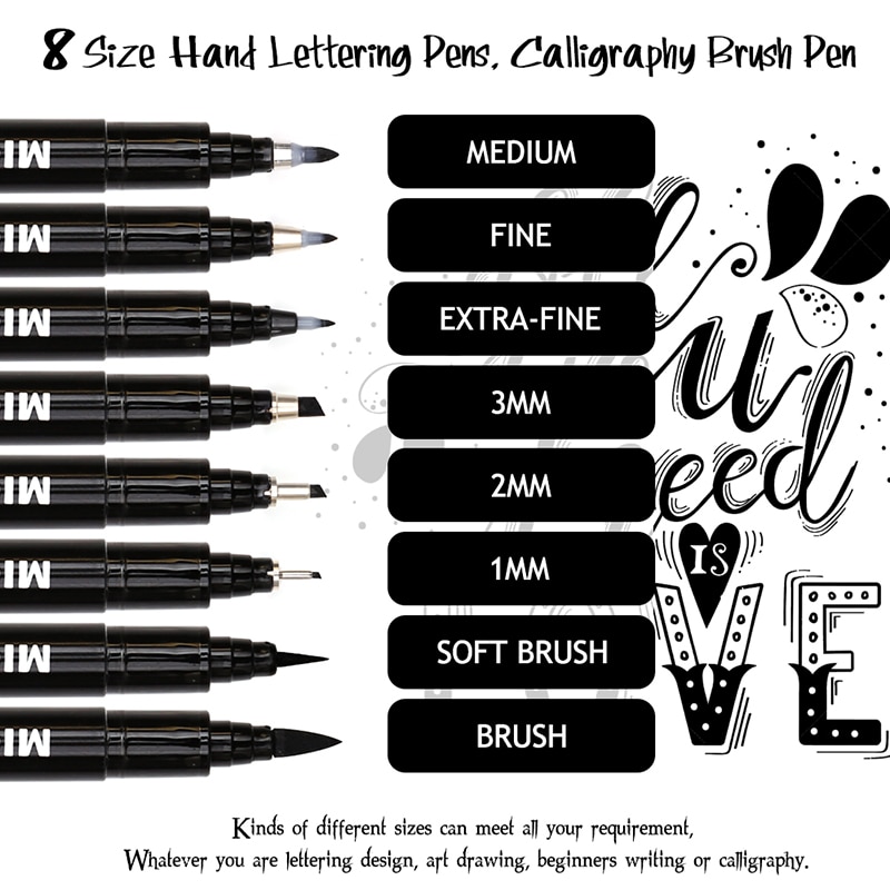 8 Pcs Calligraphy Pens